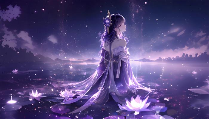 电脑壁纸 原神 雷电将军 唯美 水中 荷花 4K壁纸 电脑桌面 高清壁纸 壁纸下载-觅知音博客