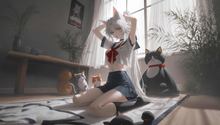 电脑壁纸 崩坏星穹铁道飞霄 猫耳 4K壁纸 电脑桌面 高清壁纸 壁纸下载-觅知音博客