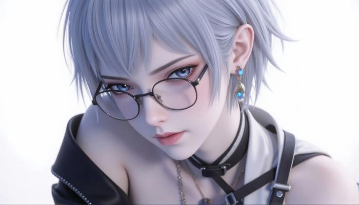 电脑壁纸 灰色短发 灵笼白月魁 蓝色眼睛 4K壁纸 电脑桌面 高清壁纸 壁纸下载-觅知音博客